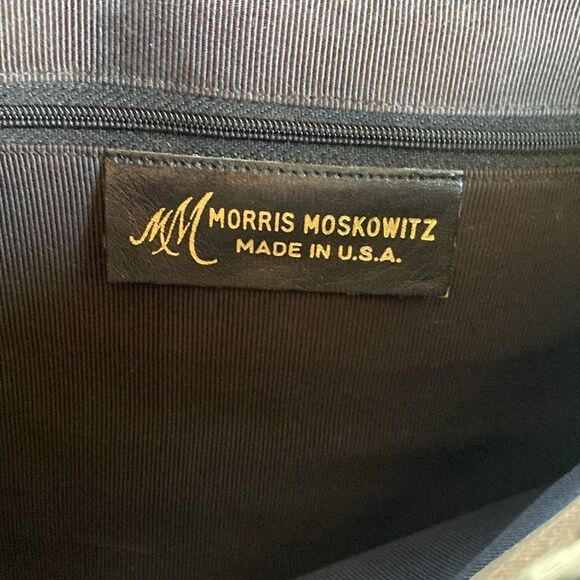 MORRIS MOSKOWITZ Vintage Black Crochet Straw Bag - Picture 4 of 6